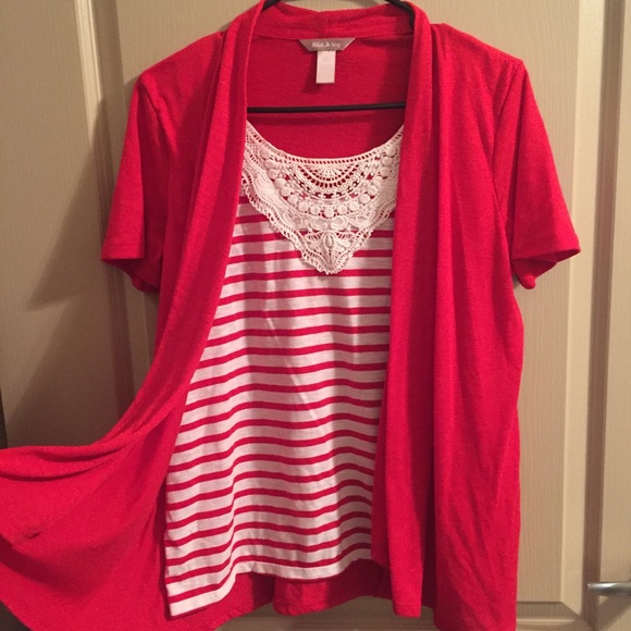 Red Striped Blouse - Picture 4 of 5
